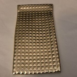 Textured Metallic Gold Pyramid Eyeglass Case